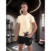 image:imageAPTRO Mens Workout Shirts Quick Dry Athletic Gym TShirts  Moisture Wicking Short Sleeve Performance Running Tees for MenKhaki