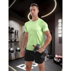 image:imageAPTRO Mens Workout Shirts Quick Dry Athletic Gym TShirts  Moisture Wicking Short Sleeve Performance Running Tees for MenLight Green