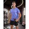 image:imageAPTRO Mens Workout Shirts Quick Dry Athletic Gym TShirts  Moisture Wicking Short Sleeve Performance Running Tees for MenLight Purple