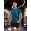 image:imageAPTRO Mens Workout Shirts Quick Dry Athletic Gym TShirts  Moisture Wicking Short Sleeve Performance Running Tees for MenTeal Camo