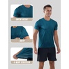 image:imageAPTRO Mens Workout Shirts Quick Dry Athletic Gym TShirts  Moisture Wicking Short Sleeve Performance Running Tees for MenTeal Camo