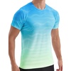 image:imageAPTRO Mens Dry Fit Workout Shirts Quick Dry Performance Gym T Shirts for Men Athletic Running Training TopLight Bluegreen