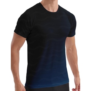 image:imageAPTRO Mens Dry Fit Workout Shirts Quick Dry Performance Gym T Shirts for Men Athletic Running Training TopB09 Black Blue