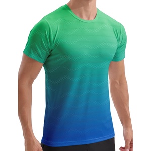 image:imageAPTRO Mens Dry Fit Workout Shirts Quick Dry Performance Gym T Shirts for Men Athletic Running Training TopDark Blue Green