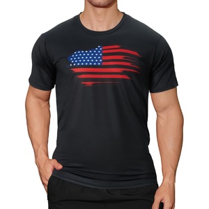 image:imageAPTRO Mens Workout Shirts Quick Dry Athletic Gym TShirts  Moisture Wicking Short Sleeve Performance Running Tees for MenBlack Us Flag