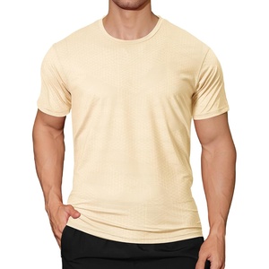 image:imageAPTRO Mens Workout Shirts Quick Dry Athletic Gym TShirts  Moisture Wicking Short Sleeve Performance Running Tees for MenKhaki