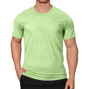 image:imageAPTRO Mens Workout Shirts Quick Dry Athletic Gym TShirts  Moisture Wicking Short Sleeve Performance Running Tees for MenLight Green