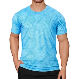image:imageAPTRO Mens Workout Shirts Quick Dry Athletic Gym TShirts  Moisture Wicking Short Sleeve Performance Running Tees for MenSky Blue
