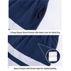 image:imageAPTRO Mens Swim Trunks with Compression Liner 5 Inch Bathing Suit Beach SwimsuitsM082 Navywhite Stripe Zip Pockets