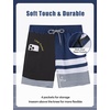 image:imageAPTRO Mens Swim Trunks with Compression Liner 5 Inch Bathing Suit Beach SwimsuitsM082 Navywhite Stripe Zip Pockets