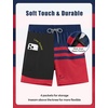 image:imageAPTRO Mens Swim Trunks with Compression Liner 5 Inch Bathing Suit Beach SwimsuitsM083 Navyred Stripe Zip Pockets