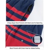 image:imageAPTRO Mens Swim Trunks with Compression Liner 5 Inch Bathing Suit Beach SwimsuitsM083 Navyred Stripe Zip Pockets