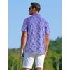 image:imageAPTRO Golf Shirts for Men Moisture Wicking Hawaiian Polo Shirts Dry Fit with Print and Short SleeveP02 Purple Floral