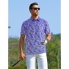image:imageAPTRO Golf Shirts for Men Moisture Wicking Hawaiian Polo Shirts Dry Fit with Print and Short SleeveP02 Purple Floral