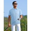 image:imageAPTRO Golf Shirts for Men Moisture Wicking Hawaiian Polo Shirts Dry Fit with Print and Short SleeveP03 Light Blue Floral