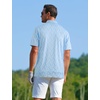 image:imageAPTRO Golf Shirts for Men Moisture Wicking Hawaiian Polo Shirts Dry Fit with Print and Short SleeveP03 Light Blue Floral