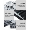 image:imageAPTRO Golf Shirts for Men Moisture Wicking Hawaiian Polo Shirts Dry Fit with Print and Short SleeveP21 Ombre Grey Palm