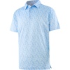 image:imageAPTRO Golf Shirts for Men Moisture Wicking Hawaiian Polo Shirts Dry Fit with Print and Short SleeveP03 Light Blue Floral
