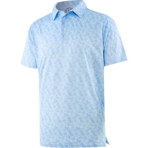 image:imageAPTRO Golf Shirts for Men Moisture Wicking Hawaiian Polo Shirts Dry Fit with Print and Short SleeveP03 Light Blue Floral