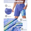 image:imageAPTRO 2 in 1 Mens Swim Trunks 7 Mens Bathing Suit Board Shorts with Zipper Pockets Quick Dry Swim ShortsA8 Purple Pattern