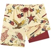 image:imageAPTRO 2 in 1 Mens Swim Trunks 7 Mens Bathing Suit Board Shorts with Zipper Pockets Quick Dry Swim ShortsA7 Eagle and the American Flag