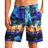 image:imageAPTRO Mens Swim Trunks 9 inch Bathing Suit Big amp Tall Swim Shorts  Quick Dry Breathable Fabric Elastic Waistband with Drawstring Swimsuits for Beach Swimming Vacation PartyH09 Palm Blue