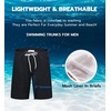 image:imageAPTRO Mens Swim Trunks 9 inch Bathing Suit Big amp Tall Swim Shorts  Quick Dry Breathable Fabric Elastic Waistband with Drawstring Swimsuits for Beach Swimming Vacation Party17 Solid Black