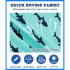 image:imageAPTRO Mens Swim Trunks 9 inch Bathing Suit Big amp Tall Swim Shorts  Quick Dry Breathable Fabric Elastic Waistband with Drawstring Swimsuits for Beach Swimming Vacation PartyHw015 Green Shark