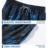 image:imageAPTRO Mens Swim Trunks 9 inch Bathing Suit Big amp Tall Swim Shorts  Quick Dry Breathable Fabric Elastic Waistband with Drawstring Swimsuits for Beach Swimming Vacation PartyH14 Palm Blue