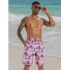 image:imageAPTRO Mens Swim Trunks 9 inch Bathing Suit Big amp Tall Swim Shorts  Quick Dry Breathable Fabric Elastic Waistband with Drawstring Swimsuits for Beach Swimming Vacation Party19 Palms01pink