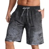 image:imageAPTRO Mens Swim Trunks 9 inch Bathing Suit Big amp Tall Swim Shorts  Quick Dry Breathable Fabric Elastic Waistband with Drawstring Swimsuits for Beach Swimming Vacation Party15 Gradientgrey