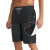 image:imageAPTRO Mens Swim Trunks 9 inch Bathing Suit Big amp Tall Swim Shorts  Quick Dry Breathable Fabric Elastic Waistband with Drawstring Swimsuits for Beach Swimming Vacation PartyZp03 Black Totem