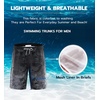 image:imageAPTRO Mens Swim Trunks 9 inch Bathing Suit Big amp Tall Swim Shorts  Quick Dry Breathable Fabric Elastic Waistband with Drawstring Swimsuits for Beach Swimming Vacation Party15 Gradientgrey