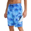 image:imageAPTRO Mens Swim Trunks 9 inch Bathing Suit Big amp Tall Swim Shorts  Quick Dry Breathable Fabric Elastic Waistband with Drawstring Swimsuits for Beach Swimming Vacation PartyZp09 Blue Palm