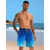 image:imageAPTRO Mens Swim Trunks 9 inch Bathing Suit Big amp Tall Swim Shorts  Quick Dry Breathable Fabric Elastic Waistband with Drawstring Swimsuits for Beach Swimming Vacation PartyN4 Gradient Blue Shark