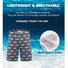 image:imageAPTRO Mens Swim Trunks 9 inch Bathing Suit Big amp Tall Swim Shorts  Quick Dry Breathable Fabric Elastic Waistband with Drawstring Swimsuits for Beach Swimming Vacation Party1702 Shark