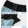 image:imageAPTRO Mens Swim Trunks 9 inch Bathing Suit Big amp Tall Swim Shorts  Quick Dry Breathable Fabric Elastic Waistband with Drawstring Swimsuits for Beach Swimming Vacation Party1703 Stripes Cream