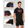 image:imageAPTRO Mens Workout Shirts Quick Dry Athletic Gym TShirts  Moisture Wicking Short Sleeve Performance Running Tees for MenBlack Us Flag