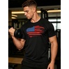 image:imageAPTRO Mens Workout Shirts Quick Dry Athletic Gym TShirts  Moisture Wicking Short Sleeve Performance Running Tees for MenBlack Us Flag