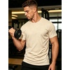 image:imageAPTRO Mens Workout Shirts Quick Dry Athletic Gym TShirts  Moisture Wicking Short Sleeve Performance Running Tees for MenKhaki