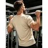 image:imageAPTRO Mens Workout Shirts Quick Dry Athletic Gym TShirts  Moisture Wicking Short Sleeve Performance Running Tees for MenKhaki