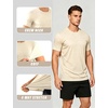 image:imageAPTRO Mens Workout Shirts Quick Dry Athletic Gym TShirts  Moisture Wicking Short Sleeve Performance Running Tees for MenKhaki