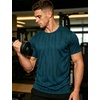 image:imageAPTRO Mens Workout Shirts Quick Dry Athletic Gym TShirts  Moisture Wicking Short Sleeve Performance Running Tees for MenTeal Camo