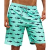 image:imageAPTRO Mens Swim Trunks 9 inch Bathing Suit Big amp Tall Swim Shorts  Quick Dry Breathable Fabric Elastic Waistband with Drawstring Swimsuits for Beach Swimming Vacation PartyHw015 Green Shark