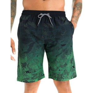 image:imageAPTRO Mens Swim Trunks 9 inch Bathing Suit Big amp Tall Swim Shorts  Quick Dry Breathable Fabric Elastic Waistband with Drawstring Swimsuits for Beach Swimming Vacation Party16 Gradientgreen