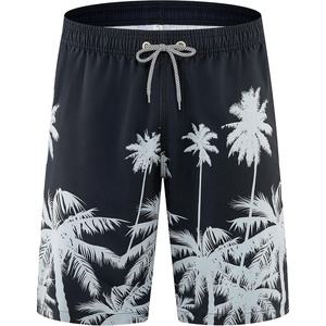 image:imageAPTRO Mens Swim Trunks 9 inch Bathing Suit Big amp Tall Swim Shorts  Quick Dry Breathable Fabric Elastic Waistband with Drawstring Swimsuits for Beach Swimming Vacation PartyPalm Black