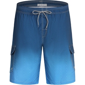 image:imageAPTRO Mens Swim Trunks 9 inch Bathing Suit Big amp Tall Swim Shorts  Quick Dry Breathable Fabric Elastic Waistband with Drawstring Swimsuits for Beach Swimming Vacation PartyGradient Blue Cargo