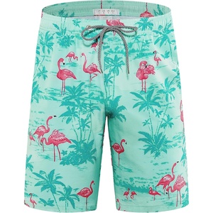 image:imageAPTRO Mens Swim Trunks 9 inch Bathing Suit Big amp Tall Swim Shorts  Quick Dry Breathable Fabric Elastic Waistband with Drawstring Swimsuits for Beach Swimming Vacation PartyT11 Flamingo